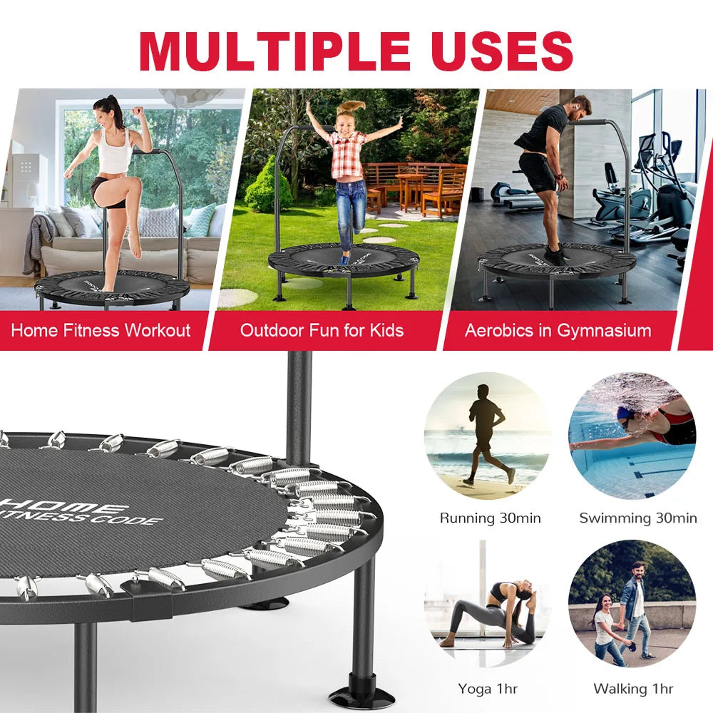 Foldable Mini Fitness Indoor Exercise Workout Rebounder Sport Trampoline