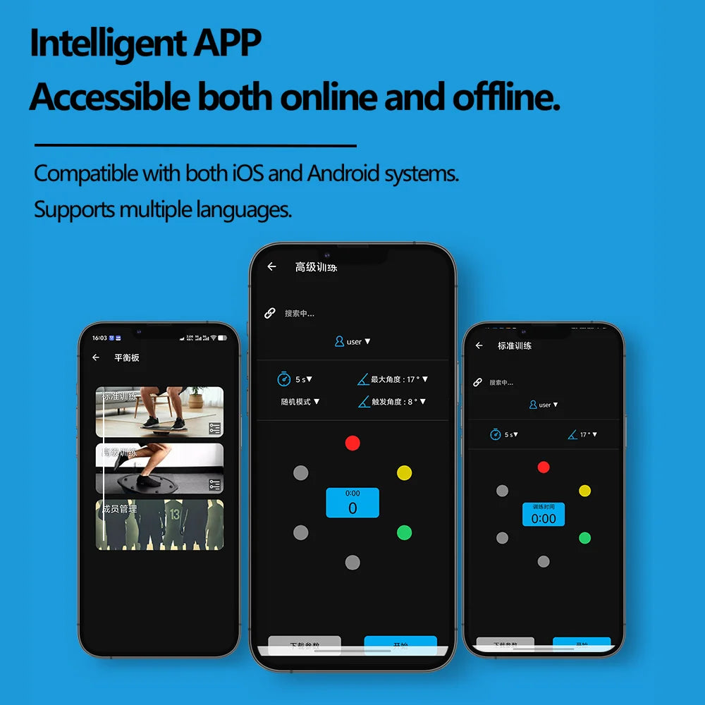 QUELING Smart Balance Board with Guidance Light - Full-Spectrum Training Equipment for Rehabilitation, Recovery, and Home Fitnes