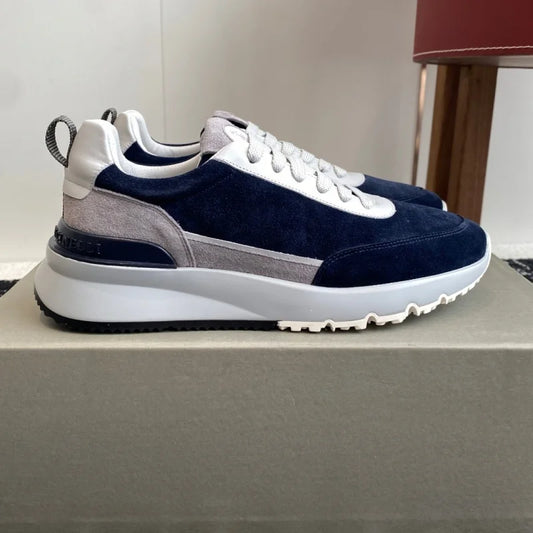 Italian high-quality leather shoes with soft and breathable suede uppers and casual sports shoes with leather linings