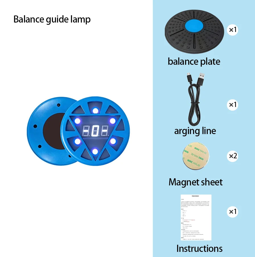 QUELING Smart Balance Board with Guidance Light - Full-Spectrum Training Equipment for Rehabilitation, Recovery, and Home Fitnes