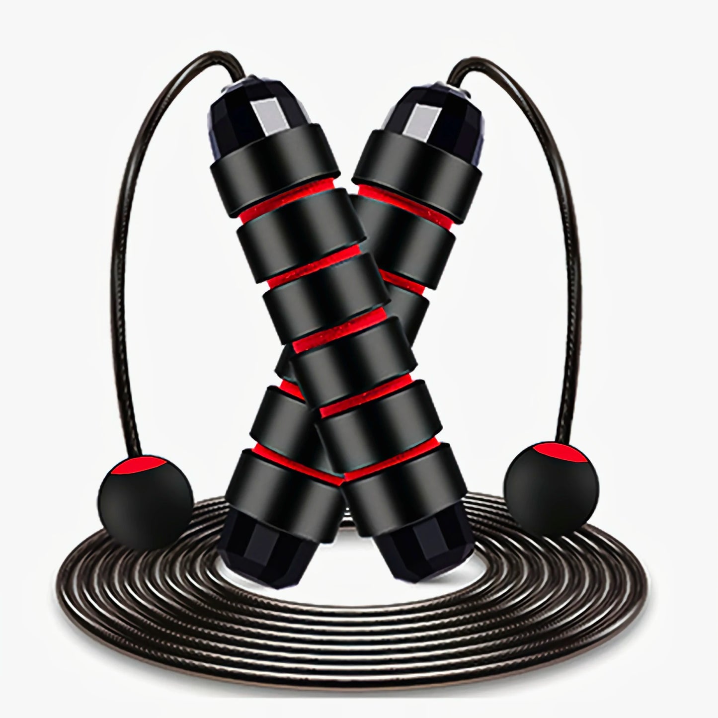 With Ball Bearings Adjustable Tangle-Free Speed Wire Jump Rope Workout with Foam Handles