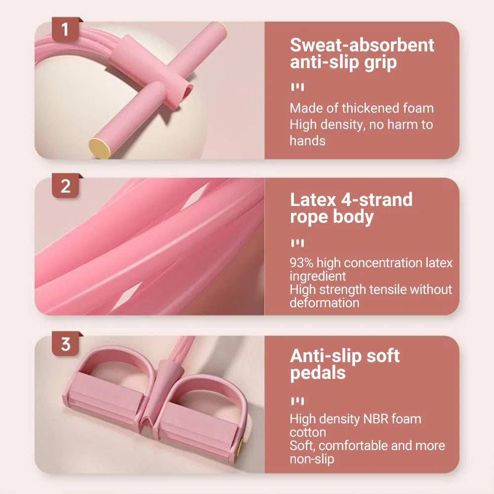 6-Tube Resistance Band Multi Function Tension Rope Fitness Bands