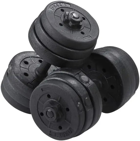 Dig Together, Adjustable dumbbells 20 kg, 2in1 Men's and Women's Danger BodyBuilding Kit, Black Red/Black
